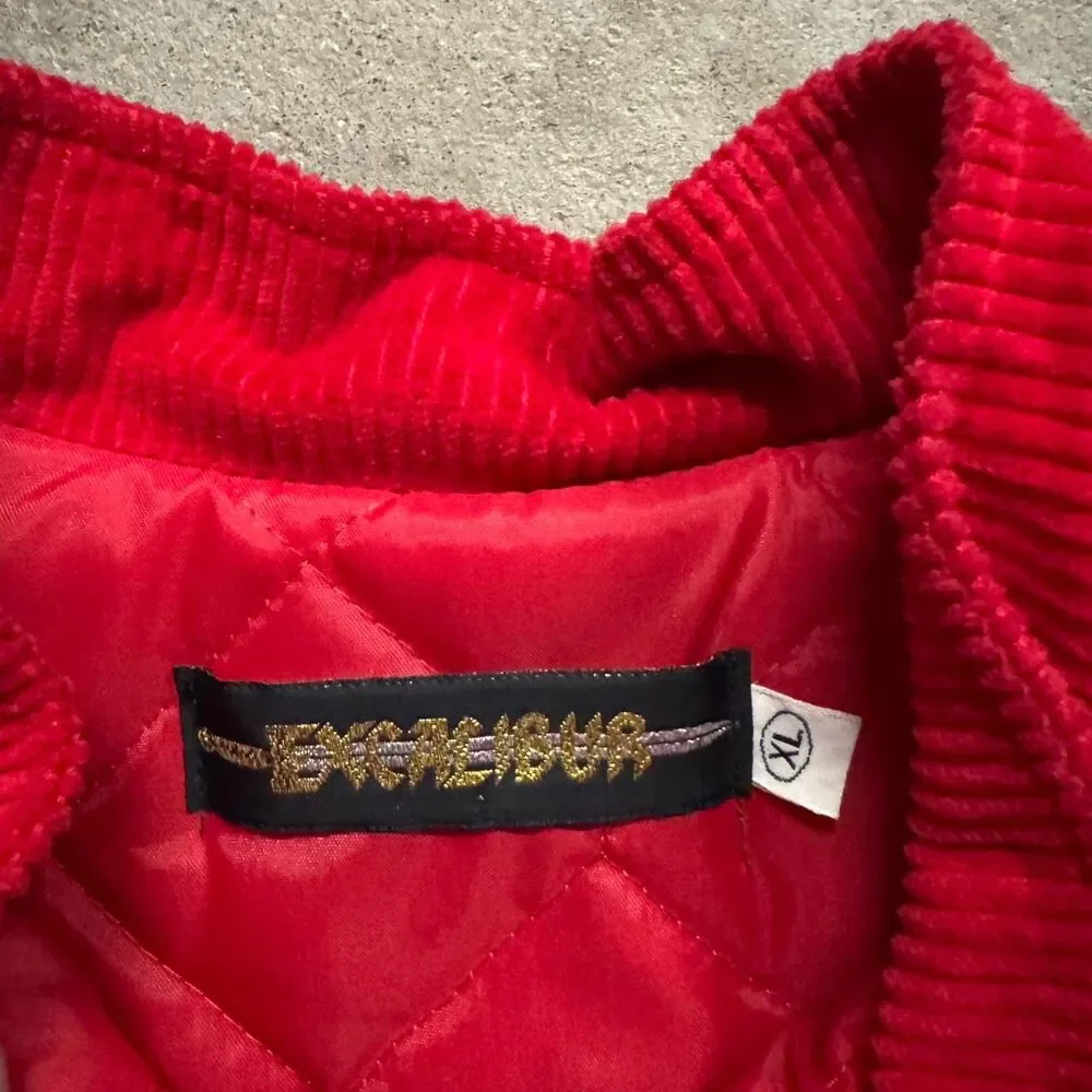 Vintage‎ Excalibur Embroidered Corduroy bomber jacket